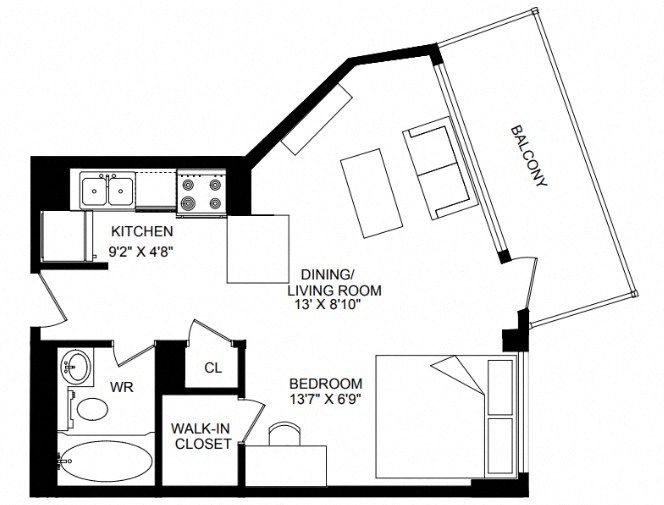 Floor plan layout diagram for SH